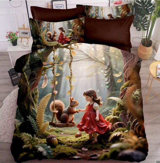 Magic Woods 11D Bedsheet