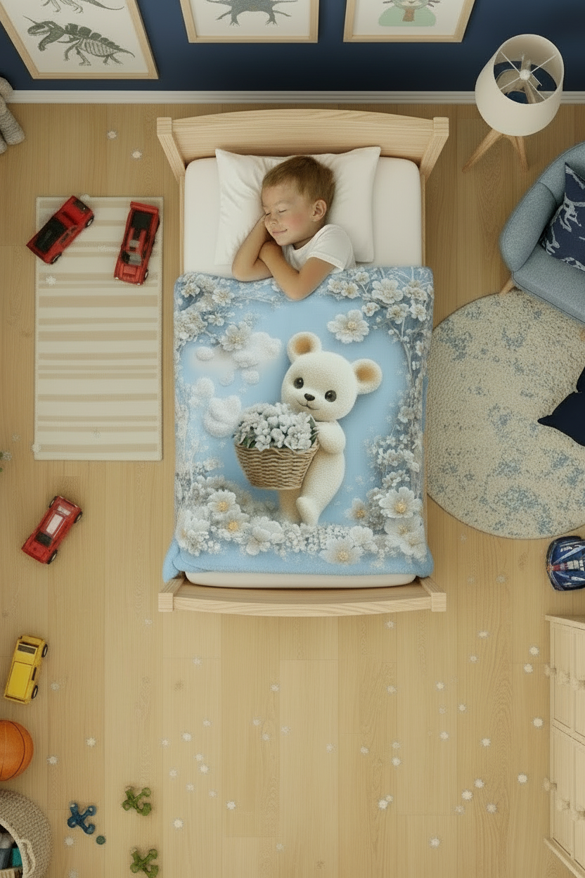 Comforter Cuddle Cloud – Blue Teddy Kids