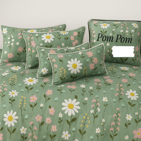 Spring Daisy Double Bedsheet set