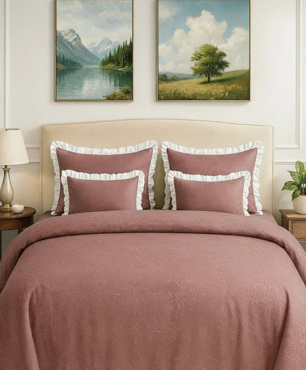 Royal Blush – 5-Piece Self-Embossed Bedding Set
