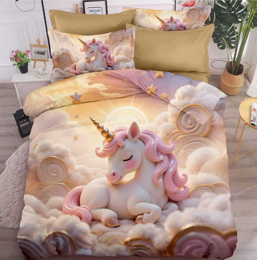 Sleepy Unicorn 11D Bedsheet