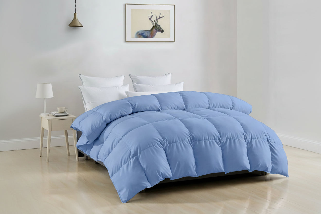 Sky Blue SoftNest Microfiber Comforter – King Size