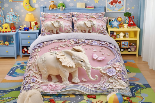 Elephant Blossom 6pc comforter set