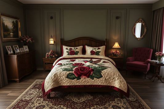 7D Bird Floral Bedsheet