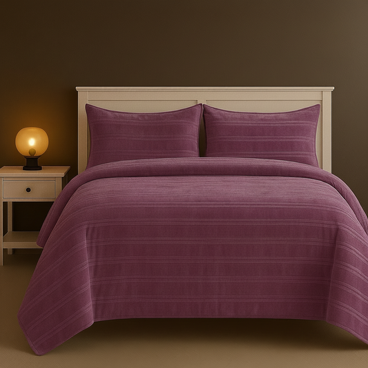 Velour Royale – Light Purple Woollen Bedding Set